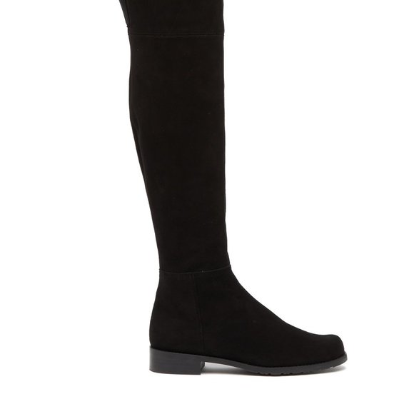 CELEBS $900 STUART WEITZMAN Hilo Thigh High OTK Boot suede BLACK 8 (JB26) - Picture 2 of 15